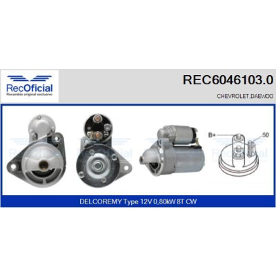 Motorino di avviamento RECOFFICIAL REC6046103.0