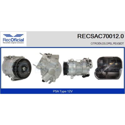 Compressore, aria condizionata RECOFICIAL RECSAC70012.0
