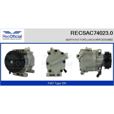 Compressore, aria condizionata RECOFICIAL RECSAC74023.0