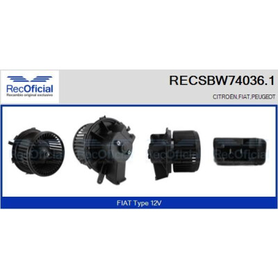Ventilatore da cabina RECOFICIAL RECSBW74036.1