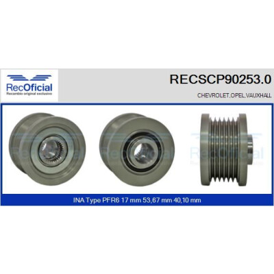 Puleggia, alternatore RECOFICIAL RECSCP90253.0