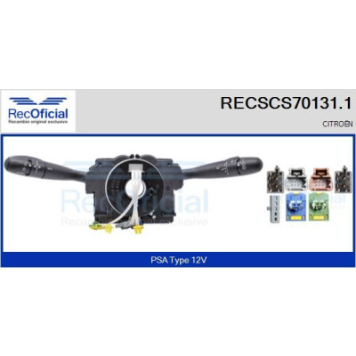 Interruttore piantone sterzo RECOFICIAL RECSCS70131.1
