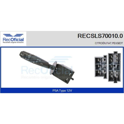 Interruttore piantone sterzo RECOFICIAL RECSLS70010.0