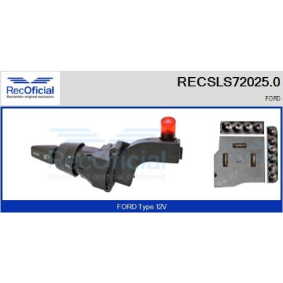 Interruttore piantone sterzo RECOFICIAL RECSLS72025.0
