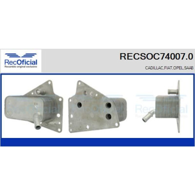 Radiatore dell'olio, olio motore RECOFICIAL RECSOC74007.0