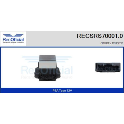Resistenza, ventola abitacolo RECOFICIAL RECSRS70001.0