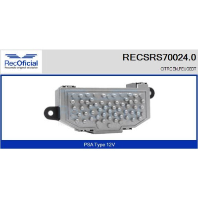 Resistenza, ventola abitacolo RECOFICIAL RECSRS70024.0