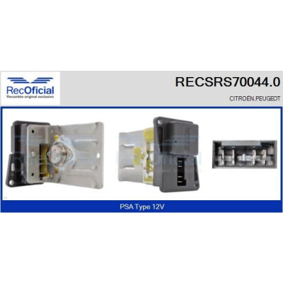 Resistenza, ventola abitacolo RECOFICIAL RECSRS70044.0