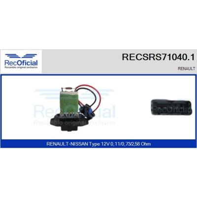 Resistenza, ventola abitacolo RECOFICIAL RECSRS71040.1