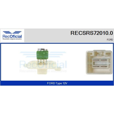 Resistenza, ventola abitacolo RECOFICIAL RECSRS72010.0