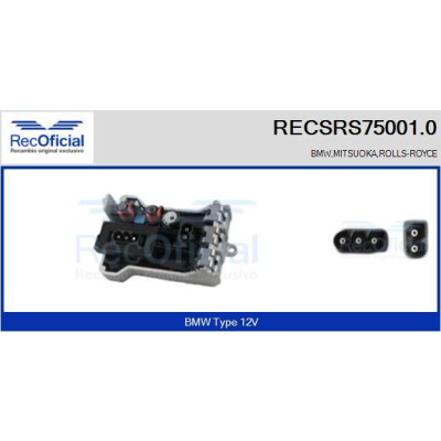 Resistenza, ventola abitacolo RECOFICIAL RECSRS75001.0