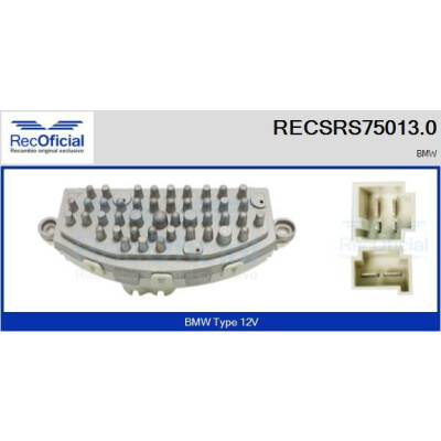 Resistenza, ventola abitacolo RECOFICIAL RECSRS75013.0