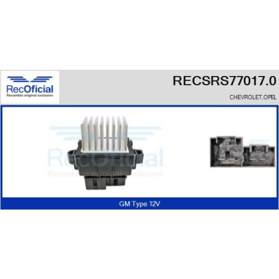 Resistenza, ventola abitacolo RECOFICIAL RECSRS77017.0