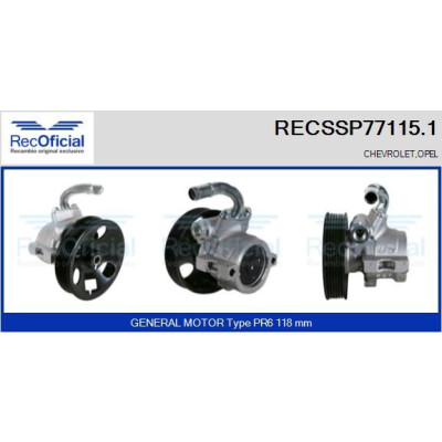 Pompa idraulica, sterzo RECOFICIAL RECSSP77115.1