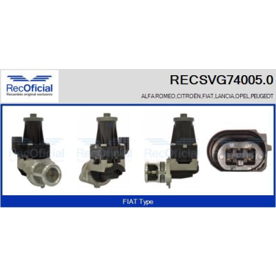 Valvola EGR RECOFFICIAL RECSVG74005.0