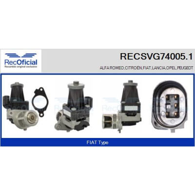 Valvola EGR RECOFFICIAL RECSVG74005.1
