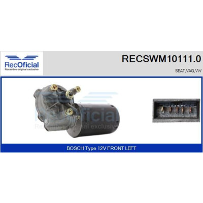 Motore tergicristallo RECOOFFICIAL RECSWM10111.0