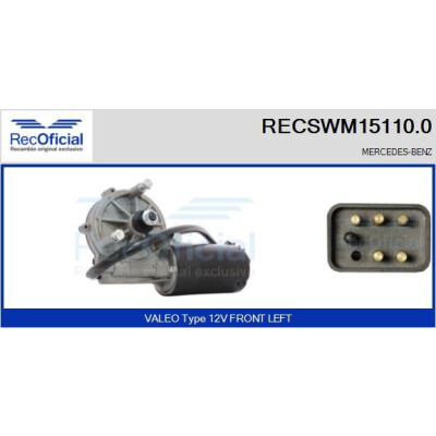Motore tergicristallo RECOOFFICIAL RECSWM15110.0