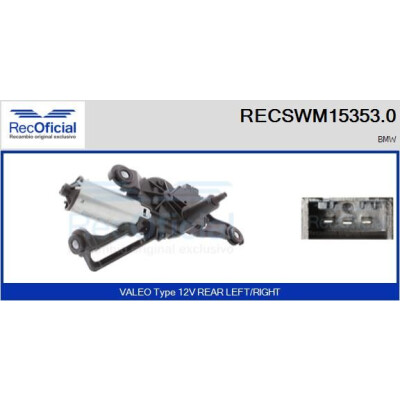 Motore tergicristallo RECOOFFICIAL RECSWM15353.0