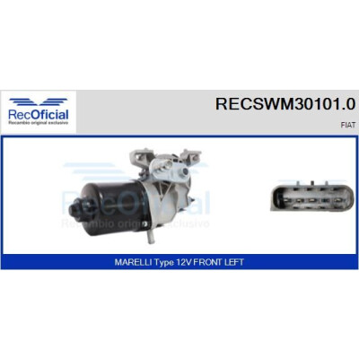 Motore tergicristallo RECOOFFICIAL RECSWM30101.0