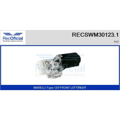 Motore tergicristallo RECOOFFICIAL RECSWM30123.1