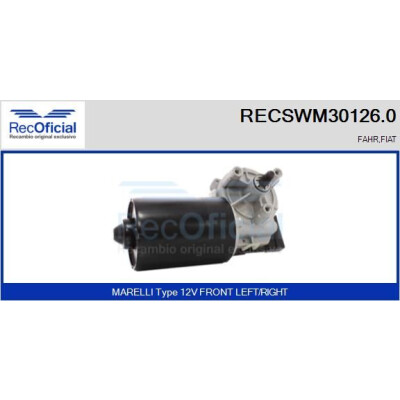 Motore tergicristallo RECOOFFICIAL RECSWM30126.0