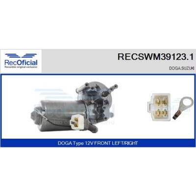 Motore tergicristallo RECOOFFICIAL RECSWM39123.1