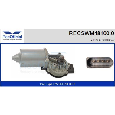 Motore tergicristallo RECOOFFICIAL RECSWM48100.0