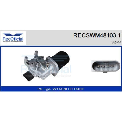 Motore tergicristallo RECOOFFICIAL RECSWM48103.1