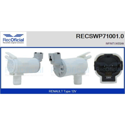 Pompa dell'acqua lavavetri RECOOFFICIAL RECSWP71001.0