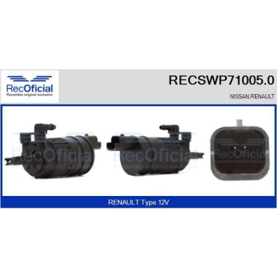 Pompa dell'acqua lavavetri RECOOFFICIAL RECSWP71005.0