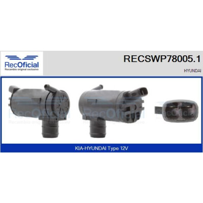 Pompa dell'acqua lavavetri RECOFICIAL RECSWP78005.1