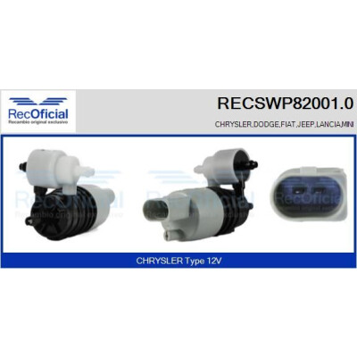 Pompa dell'acqua lavavetri RECOOFFICIAL RECSWP82001.0