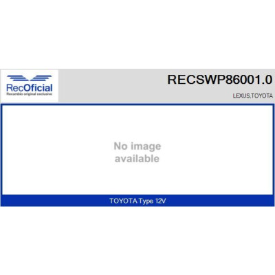 Pompa dell'acqua lavavetri RECOOFFICIAL RECSWP86001.0