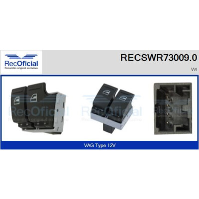 Interruttore finestra RECOFICIAL RECSWR73009.0