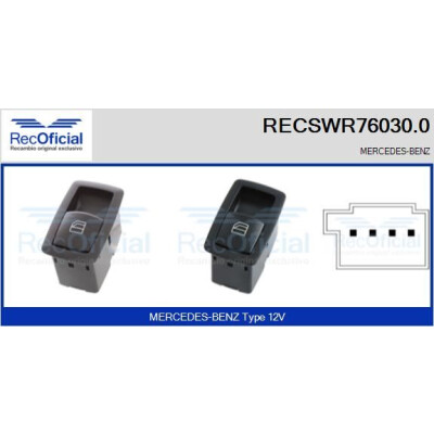 Interruttore finestra RECOFICIAL RECSWR76030.0