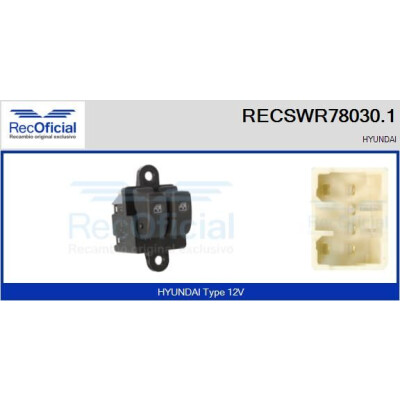 Interruttore alzacristalli RECOOFFICIAL RECSWR78030.1