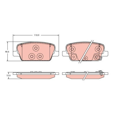Kit pastiglie freno, Freno a disco TRW GDB2359