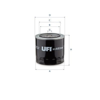 Filtro olio UFI 23.653.00