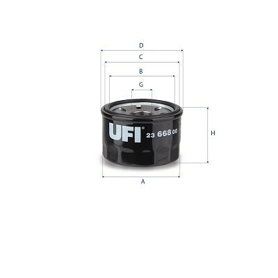 Filtro olio UFI 23.668.00