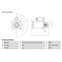 Motorino di avviamento BOSCH 0 986 017 880