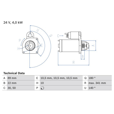 Motorino di avviamento BOSCH 0 986 017 880