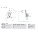 Motorino di avviamento BOSCH 0 986 021 190