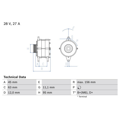 Alternatore BOSCH 0 986 031 340