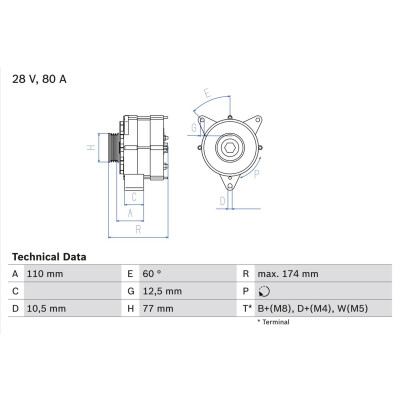 Alternatore BOSCH 0 986 039 790