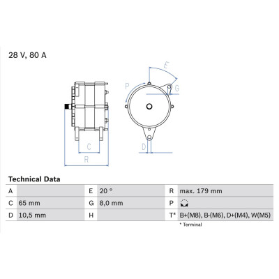 Alternatore BOSCH 0 986 042 350