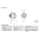 Alternatore BOSCH 0 986 046 290