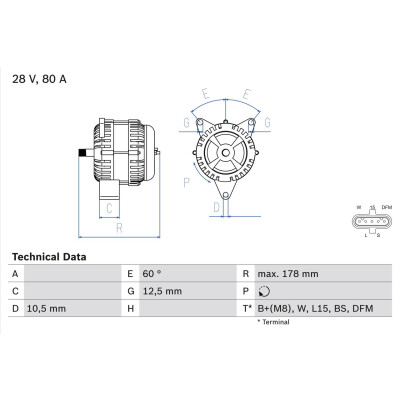 Alternatore BOSCH 0 986 047 420