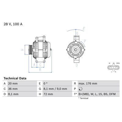 Alternatore BOSCH 0 986 047 820
