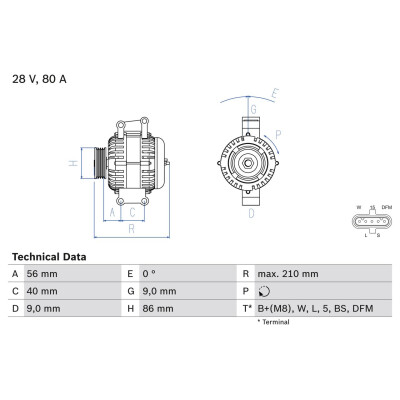 Alternatore BOSCH 0 986 049 320